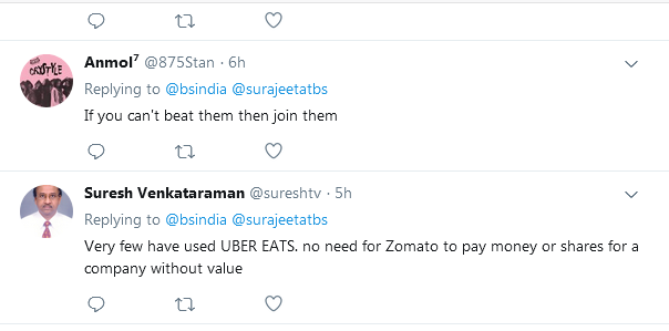 twitter reactions of ubereats customers